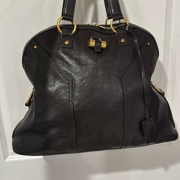 Yves Saint Laurent Handbags - YSL MUSE BAG, Brown, gold hardware, large, authentic